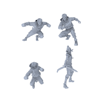MRY-SFW LYGR064 Shadow Squad Short Weapon Combat State 2 Military Theme Wargame Resin White Model Game Theme Sci-Fi Theme Wargame Miniature Soldiers Scene Characters Figure Hand-Painted