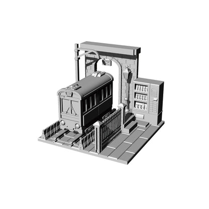 RHMG-157 1/S  3D Printed Architectural Model Decor Miniature Building Ornament For Deskdesktop Ornament  Railway Station Diorama