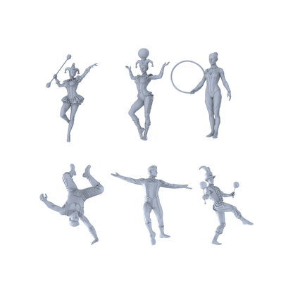 MRY-SFW LYTR416 Circus Extravaganza Hexad 6-Figure Set,  Acr – LCD 3D printed resin model kit, image 1