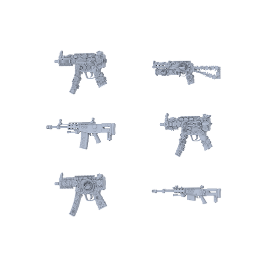 MRY-SFW LYGS243 Floral Rapid Collection-Themed Modified SMG/Carbine Set - 6 Romantic Fantasy Variants (Untextured)