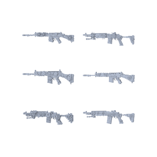 MRY-SFW LYGS180 Blooming Edge-Themed Modified Assault Rifle Set - 6 Gentle Fantasy Variants (Untextured)