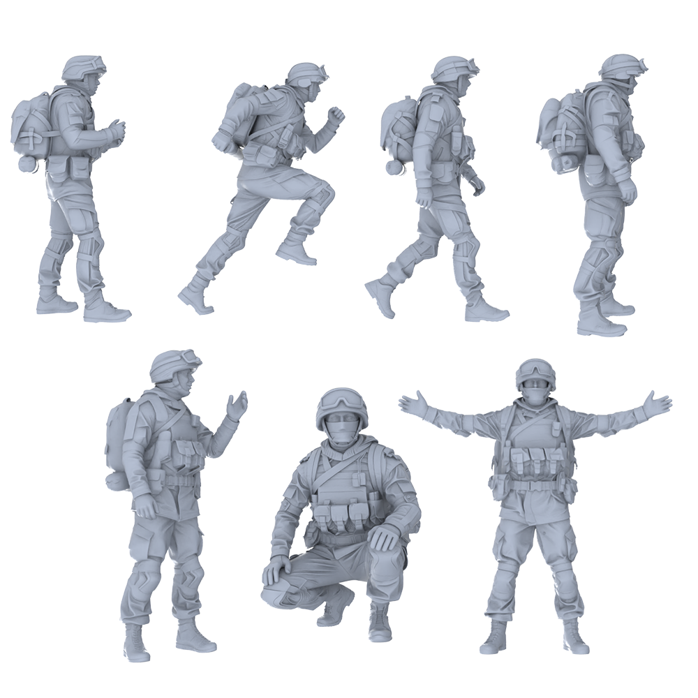 MRY-SFW LYGR489 Modern Russian Army Seven-Person Daily Routine