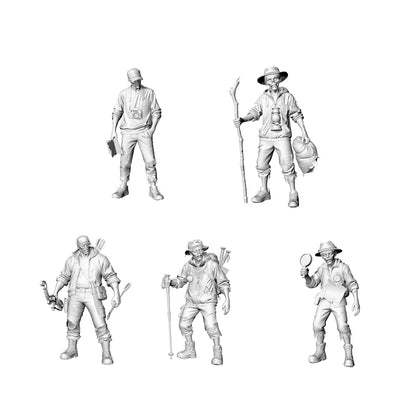 MRY-SFW LYGR305 3D Printed Outdoor Explorer Zombie Miniatures, Post-Apocalyptic Survivor Undead Figures for Tabletop Games & Dioramas
