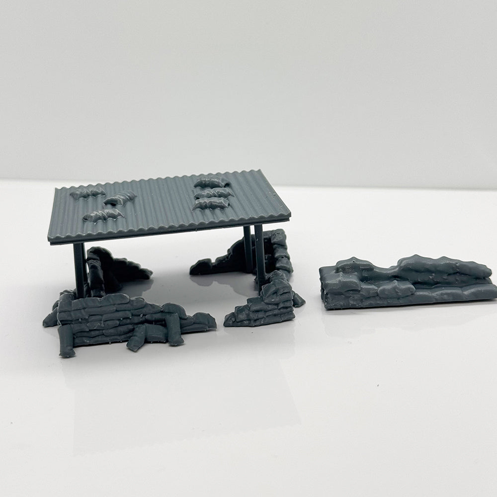 Yao's Studio LYTS082 3D Printed Battlefield Terrain Miniature Figures And Wargame Scenarios Vietnam War Era Machine Gun Bunker