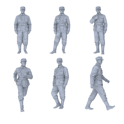 MRY-SFW LYGR547 Northeastern Army 2 Six-Person Daily Routine – LCD 3D printed resin model kit, image 1