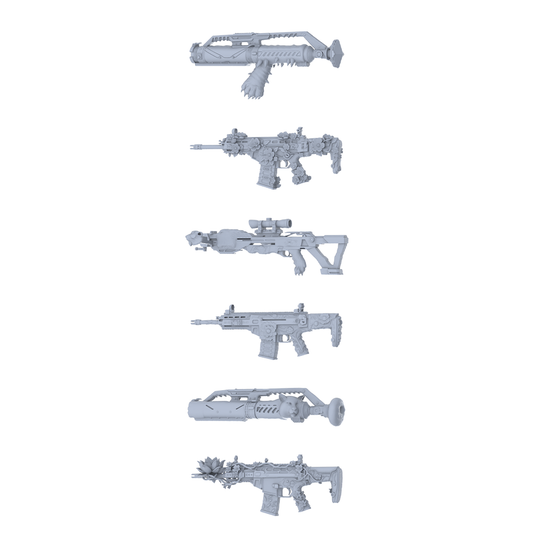 MRY-SFW LYGS258 Floral Thorn Rage Series - 6-Piece Sci-Fi Firearm Set Modified with Thorns & Blossom Elements