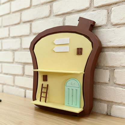 RHF260 Mengli Storage Rack Creative Bread Slice Blind Box Display Stand Wall-Hanging Decoration, DIY Handcraft Exhibition Stand