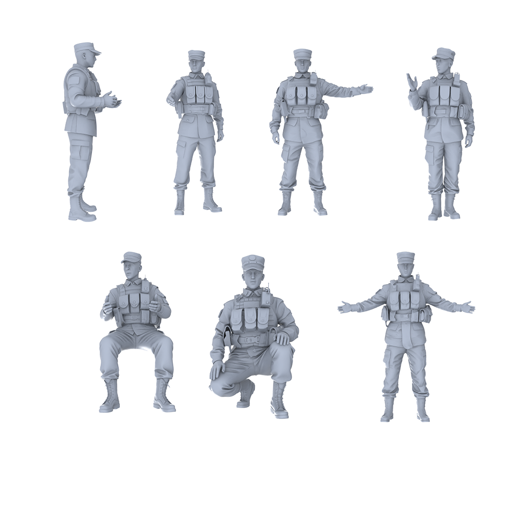 MRY-SFW LYGR525 Modern Armed Police Seven-Person Daily Routine 2