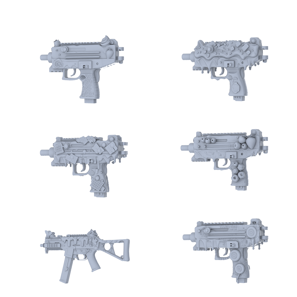 MRY-SFW LYGS125 Cute Fantasy Custom Compact Weapon Pack - 6 Unique Candy, Cake & Berry Designs