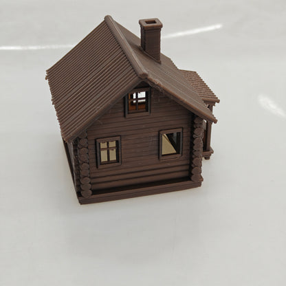 RHF0435 Small wooden house with many windows in the forest D – LCD 3D printed resin model kit, image 4