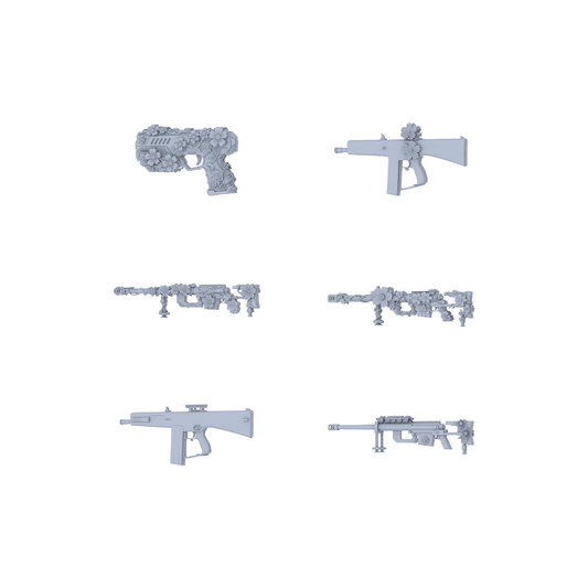 MRY-SFW LYGS245 Floral Light Arm-Themed Modified Lightweight Firearm Set - 6 Romantic Fantasy Variants (Untextured)