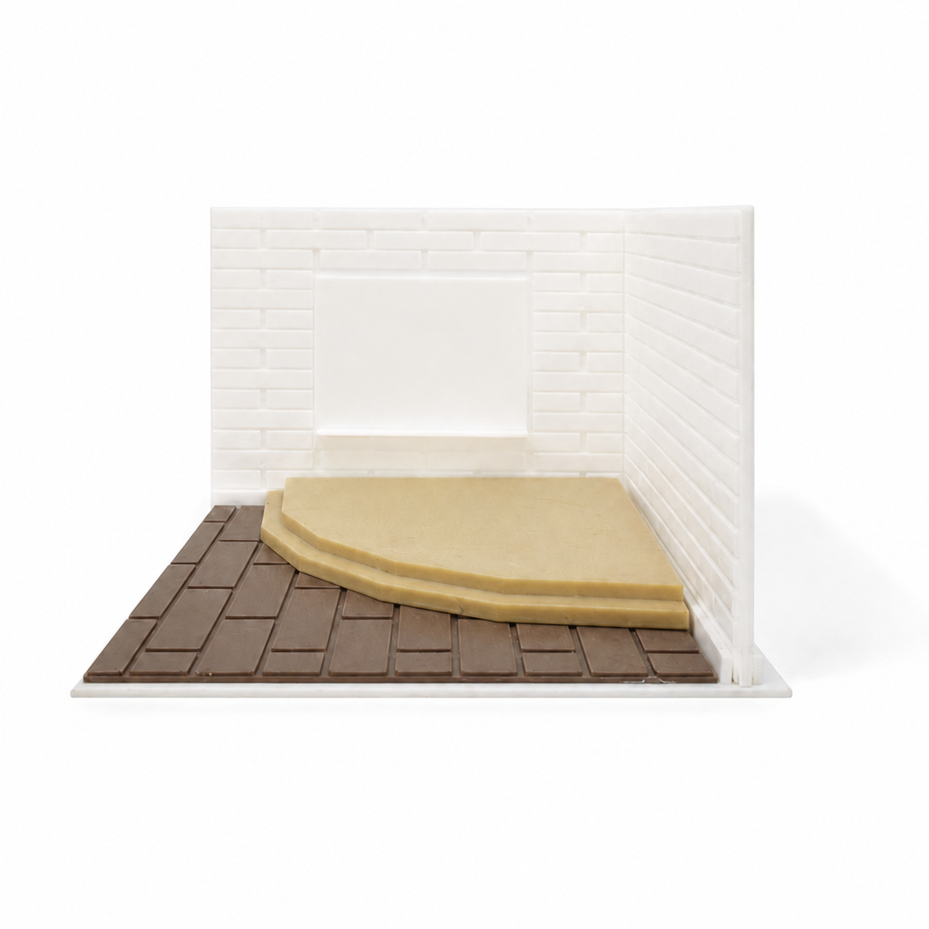 RHF0405 Modern Open-Plan Miniature Scene Frame, Single-Side Display Empty Room, Universal Base for Dollhouse/Action Figure Scenes Desktop Ornament Creative DIY Hut Dollhouse