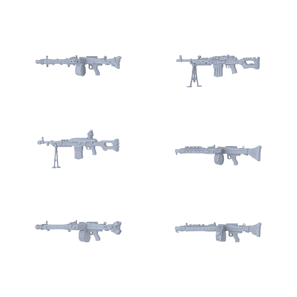 MRY-SFW LYGS089 Mineral & Vine Modified Light Machine Gun Collection - 6 Decorative Models