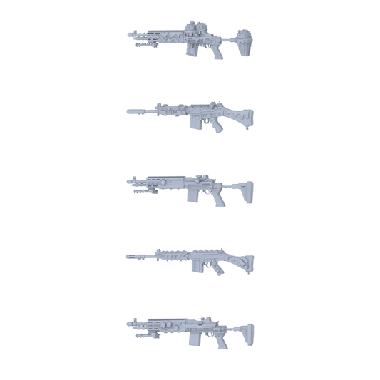 MRY-SFW LYGS216 Candy Fantasy Modified LMG/Rifle 3D Models - 5 Piece Untextured Set