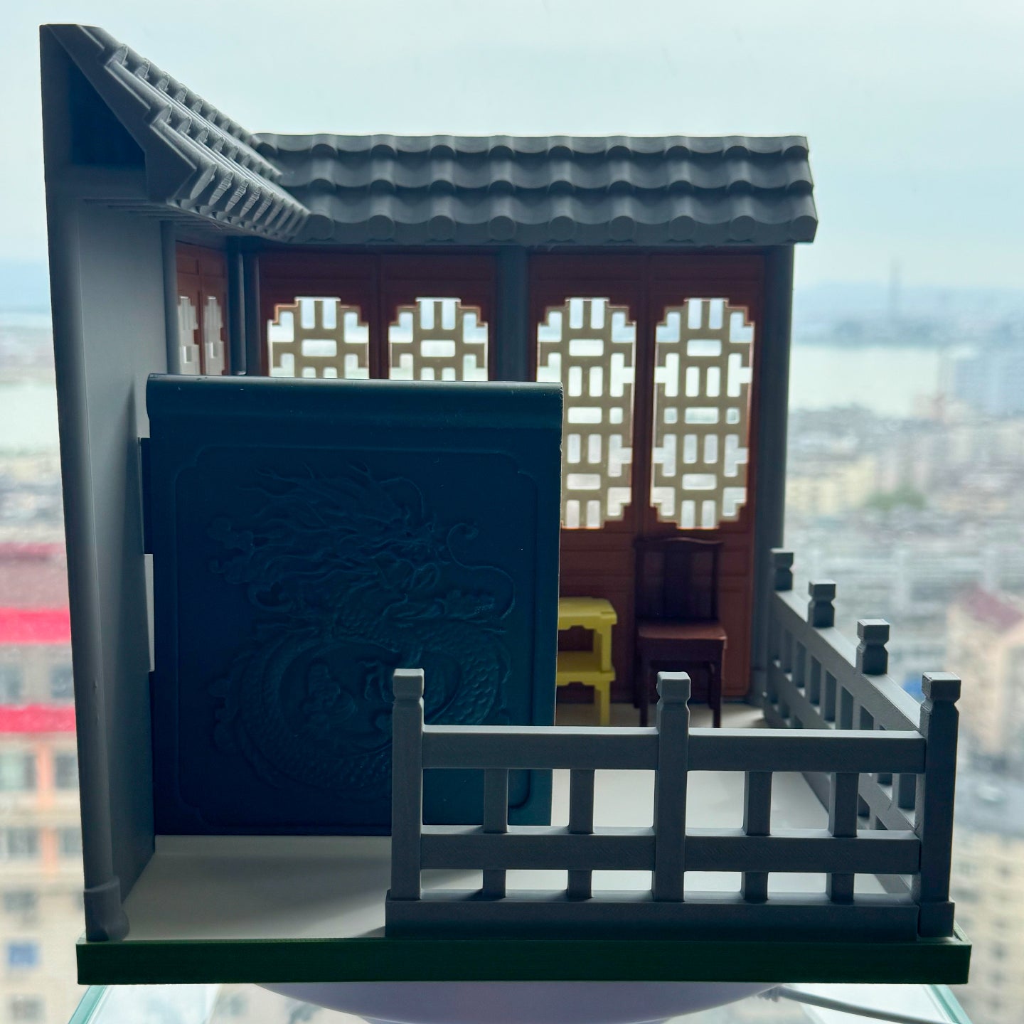 RHF121005 1/12 Chinese Courtyard Framework 3D Printing DIY Miniature Scenes 1:12 scale dollhouse miniature classical architecture