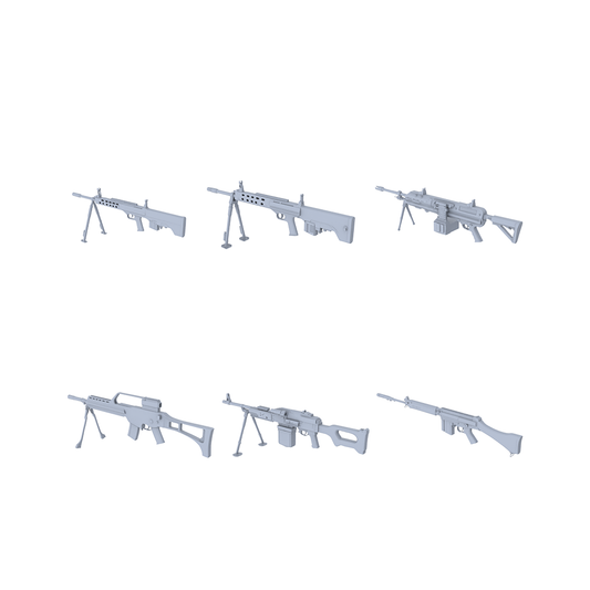 MRY-SFW LYGS009 Modern NATO Coalition Props - 6 Standard LMG Set