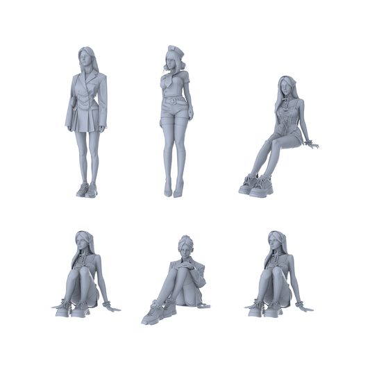 MRY-SFW LYGR172 Beauty 1 Female Warrior Chess Resin White Model War Game Miniature Soldier Scene Character Figure Hand Painted