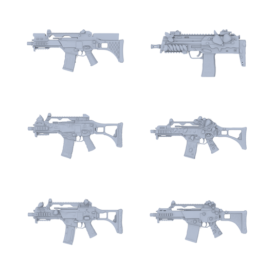 MRY-SFW LYGS055 Biomorphic G36 Rifle Collection - 6 Decorative Models