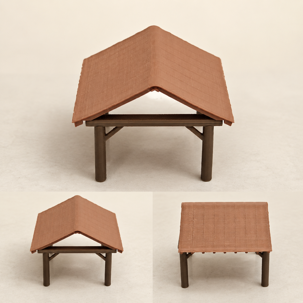 RHF0421 Farm-style small thatched shed Desktop Ornament Sand Table Architecture Architectural Model Miniature House Small-scale Landscaping