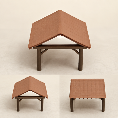 RHF0421 Farm-style small thatched shed Desktop Ornament Sand Table Architecture Architectural Model Miniature House Small-scale Landscaping