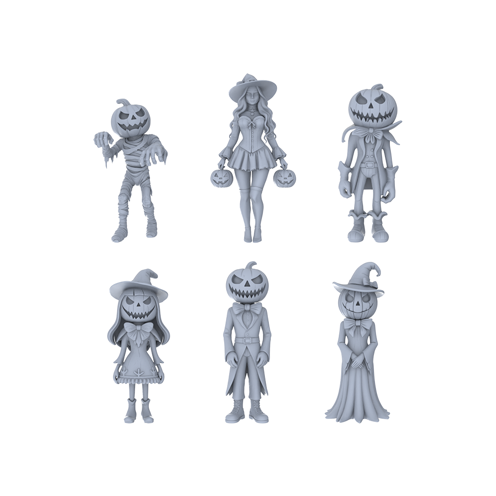 MRY-SFW LYGR148 Halloween pumpkin family wargame model resin blank wargame miniature figure scene character figure hand painted