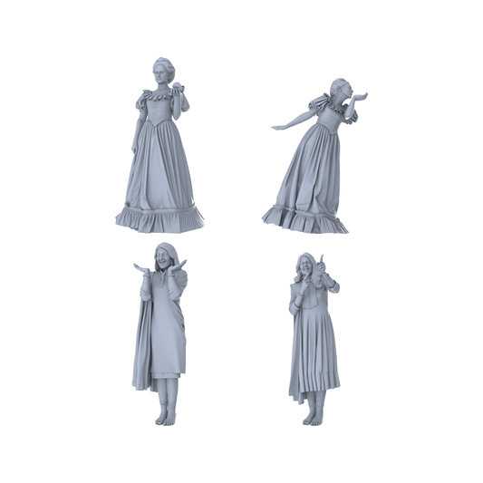 MRY-SFW LYTR461 Classical Art Female Sculptures Graceful Poses Quartet 4-Piece Set