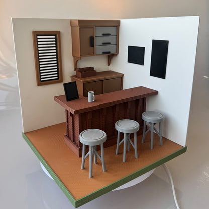 RHF121020 Wine Counter 3D Printing DIY Miniature Scenes Dollhouse Frame Creative Decorations Desktop Scenarios Mini Models BJD OB Doll