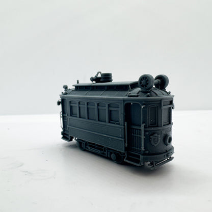 LYTS181 3D Printed Vintage Tram Miniature Model - Train Diorama Highly Detailed Ornament