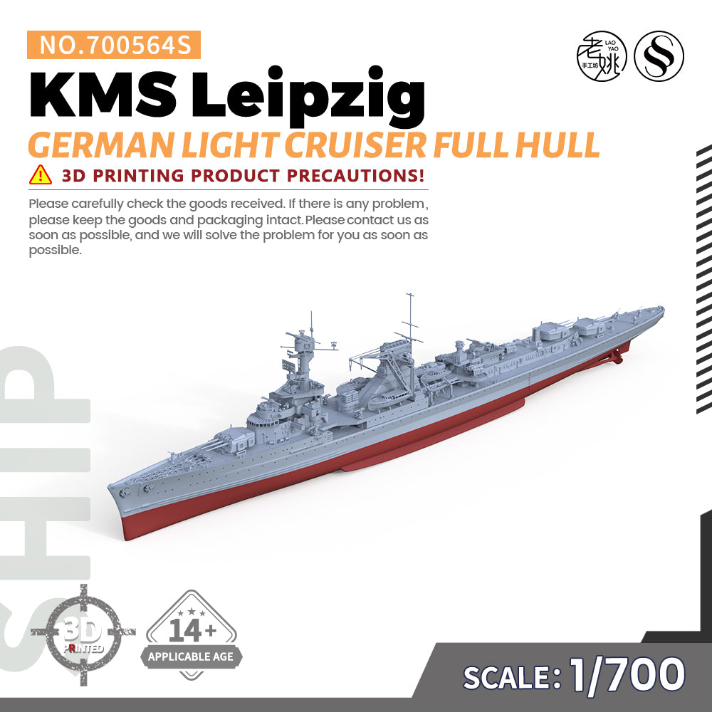 SSMODEL 564S Military Warship Model Kit German Navy Leipzig Light Cruiser