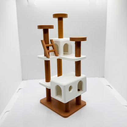 RHF12202 Miniature Cat Climbing Frame Cat Toy Set Dollhouse