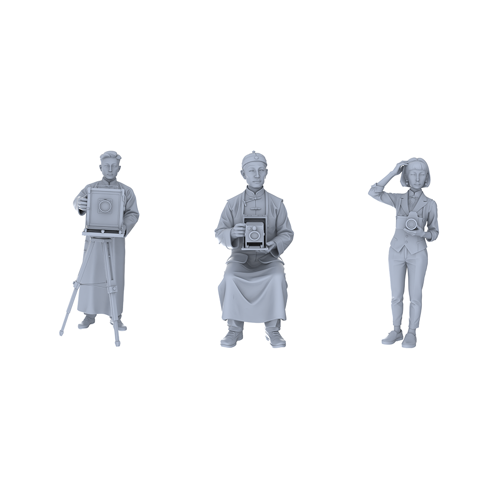 Yao's Studio LYTR134  Outdoor Hiking & Exploration Scene Resin Miniature Model 5-Figure Set - Hikers Unpainted DIY Model Painting Exploration Scene Decor 1set
