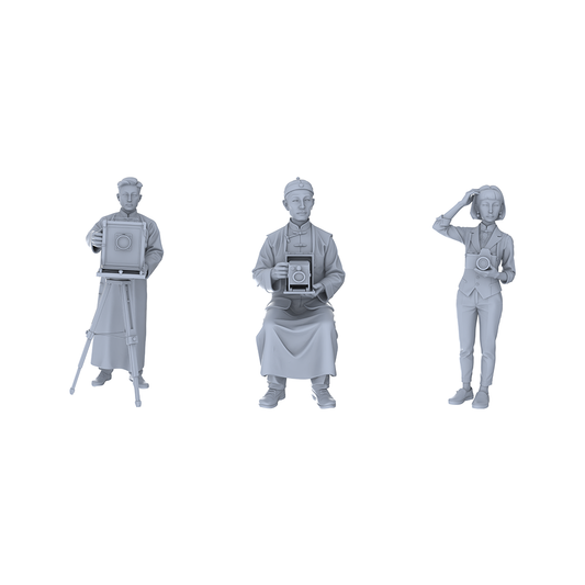 Yao's Studio LYTR134  Outdoor Hiking & Exploration Scene Resin Miniature Model 5-Figure Set - Hikers Unpainted DIY Model Painting Exploration Scene Decor 1set