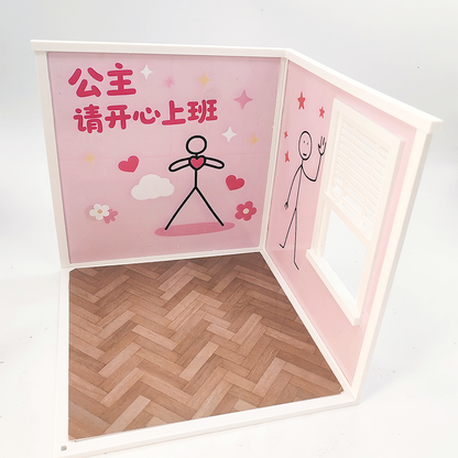 LYTP122015 Corporate Cattle Meal Deal Wall & Floor Ensemble 3D Printing DIY Miniature Scene Dollhouse Creative Pendant Desktop Scene OB Baby House 12-Inch Baby House Assembly Versatile Wall BJD Ancient-Style Scene