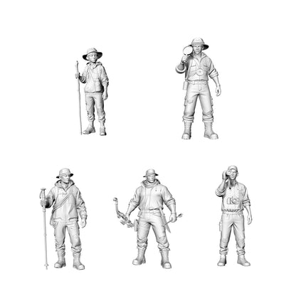 MRY-SFW LYGR325 3D Printed Post-Apocalyptic Outdoor Adventure Survivors Set Wargame Miniatures