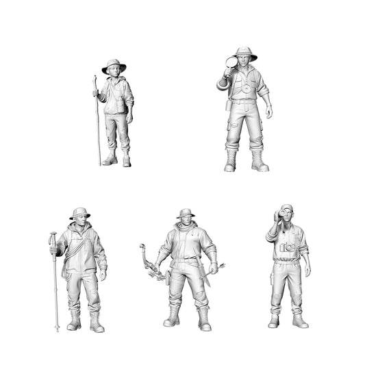 MRY-SFW LYGR325 3D Printed Post-Apocalyptic Outdoor Adventure Survivors Set Wargame Miniatures