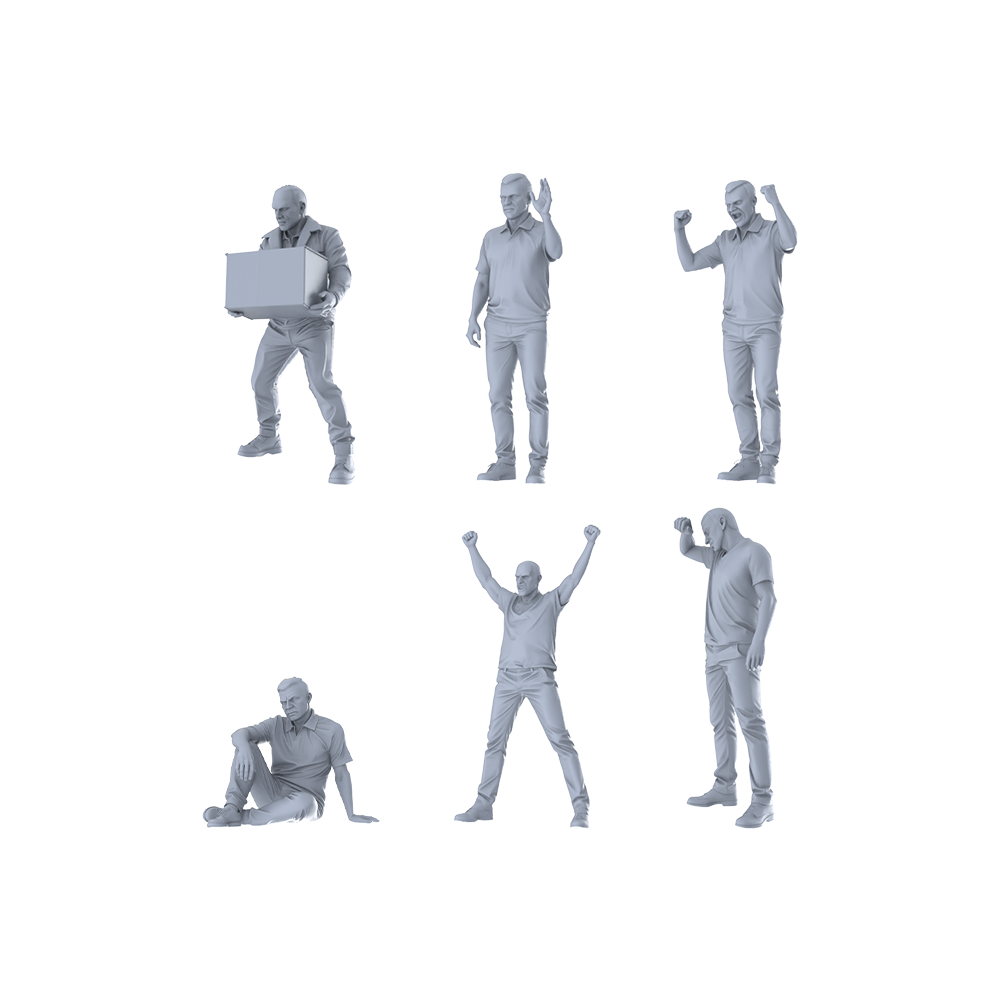 MRY-SFW LYGR246 Modern urban armed male team of 6 daily actions