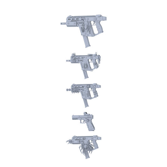 MRY-SFW LYGS210 Dark Fantasy Custom Firearm Pack - 5 Unique Spider/Spider Claw/Spike Designs