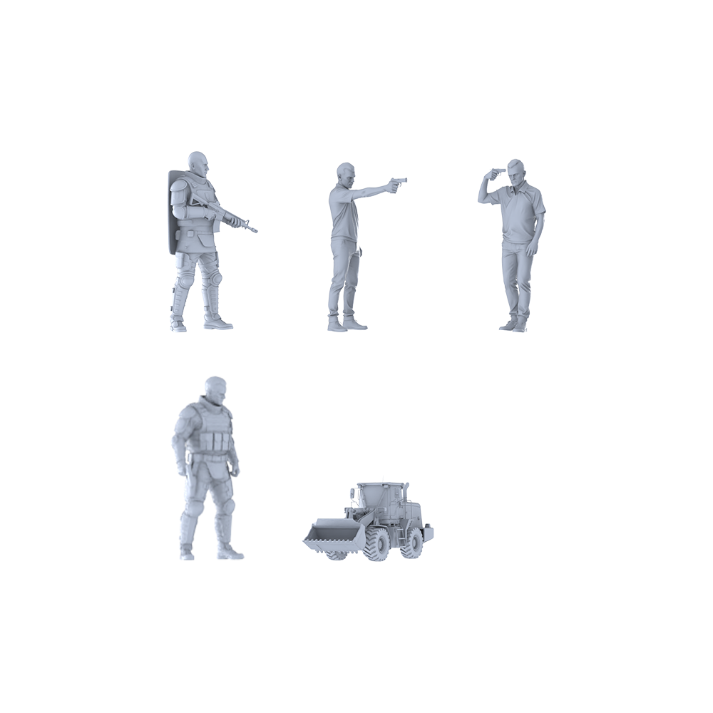 MRY-SFW LYGR391 Modern Armed Youth Five-Person Operation