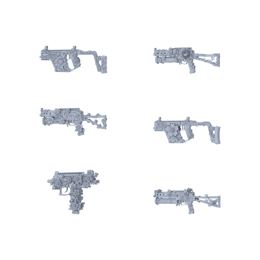 MRY-SFW LYGS250 Floral Classic Series - 6-Piece Classic Submachine Gun Set Modified with Blossom Elements