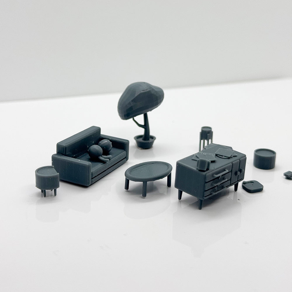 Yao's Studio LYTS078 3D Printed 3D Printed Miniature Scene Bar Interior Set Bar Counter Combo Model