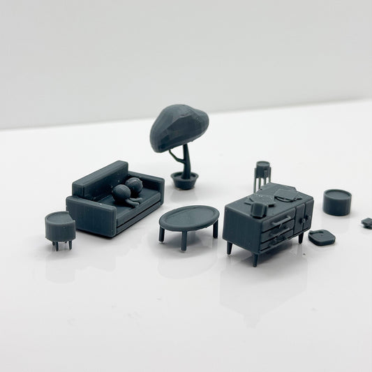 Yao's Studio LYTS078 3D Printed 3D Printed Miniature Scene Bar Interior Set Bar Counter Combo Model