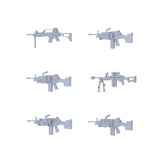 MRY-SFW LYGS091 Mineral & Vine Modified Tactical LMG Collection - 6 Decorative Models