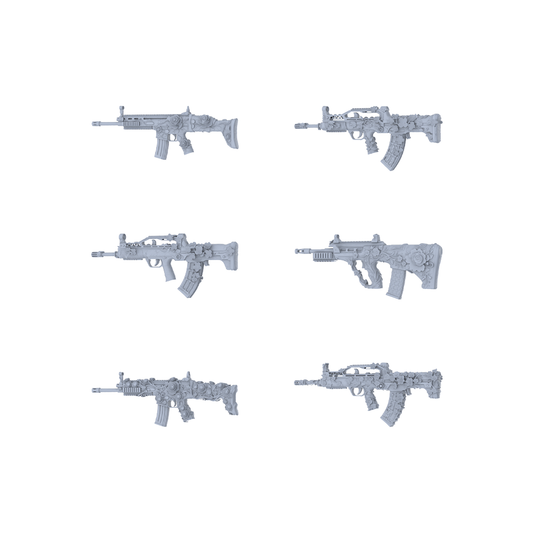 MRY-SFW LYGS257 Floral Mech Blossom Series - 6-Piece Classic Assault Rifle Set Modified with Gear & Blossom Elements