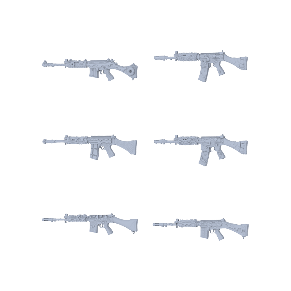 MRY-SFW LYGS095 Mineral & Vine Modified Vintage Rifle Collection - 6 Decorative Models