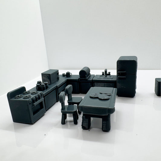 Yao's Studio LYTS086 3D Printed Miniature Model Cartoon-Style Modern Kitchen Furniture Set