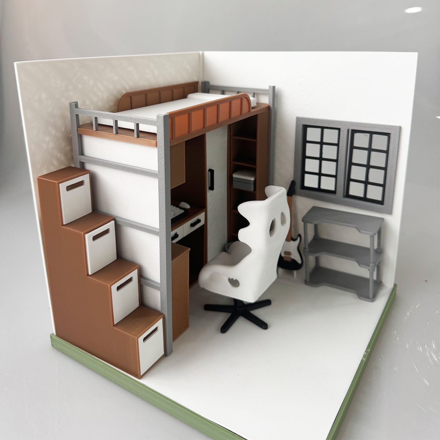 RHF1012 Summer Retreat Hut 3D Printing DIY Miniature Scenes Dollhouse Frame Creative Decorations Desktop Scenarios Mini Models 12-Inch BJD OB Doll