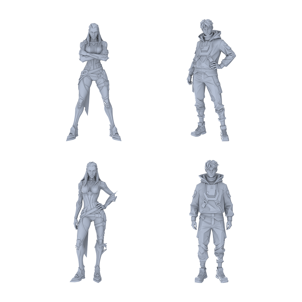 MRY-SFW LYGR062 Shadow Squad, Standby State, Military Theme, Wargame, Resin White Model, Game Theme, Sci-Fi Theme, Miniature Soldiers, Scene Characters, Figure, Hand-Painted