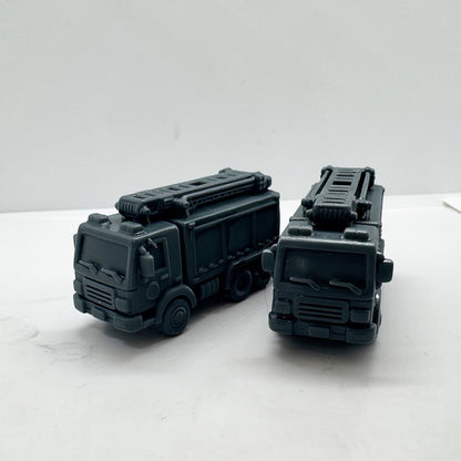 LYTS161 3D Printed Fire Truck Miniature Model Rescue Vehicle Decor for Dioramas Collection Displays