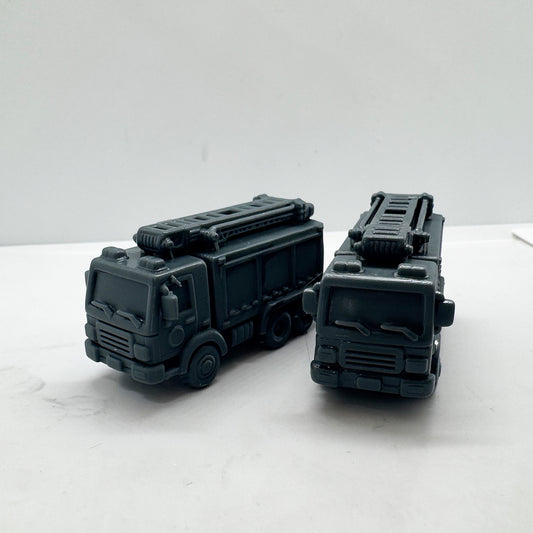 LYTS161 3D Printed Fire Truck Miniature Model Rescue Vehicle Decor for Dioramas Collection Displays