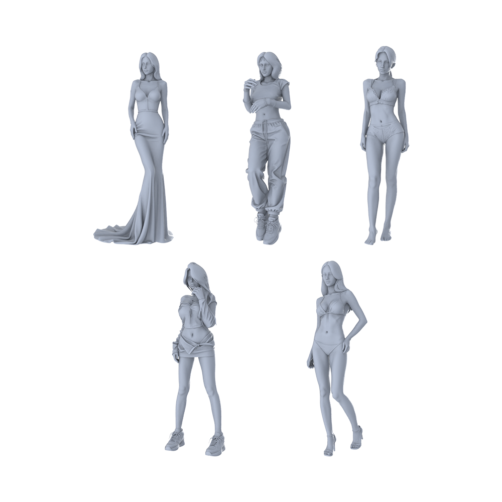 MRY-SFW LYGR173 Beauty 2 Female Warrior Chess Resin White Model War Game Miniature Soldier Scene Character Figure Hand Painted